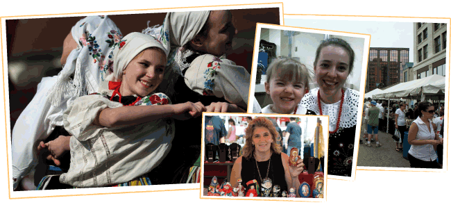 Celebrating Slavic Heritage. Dancers and Merchants.