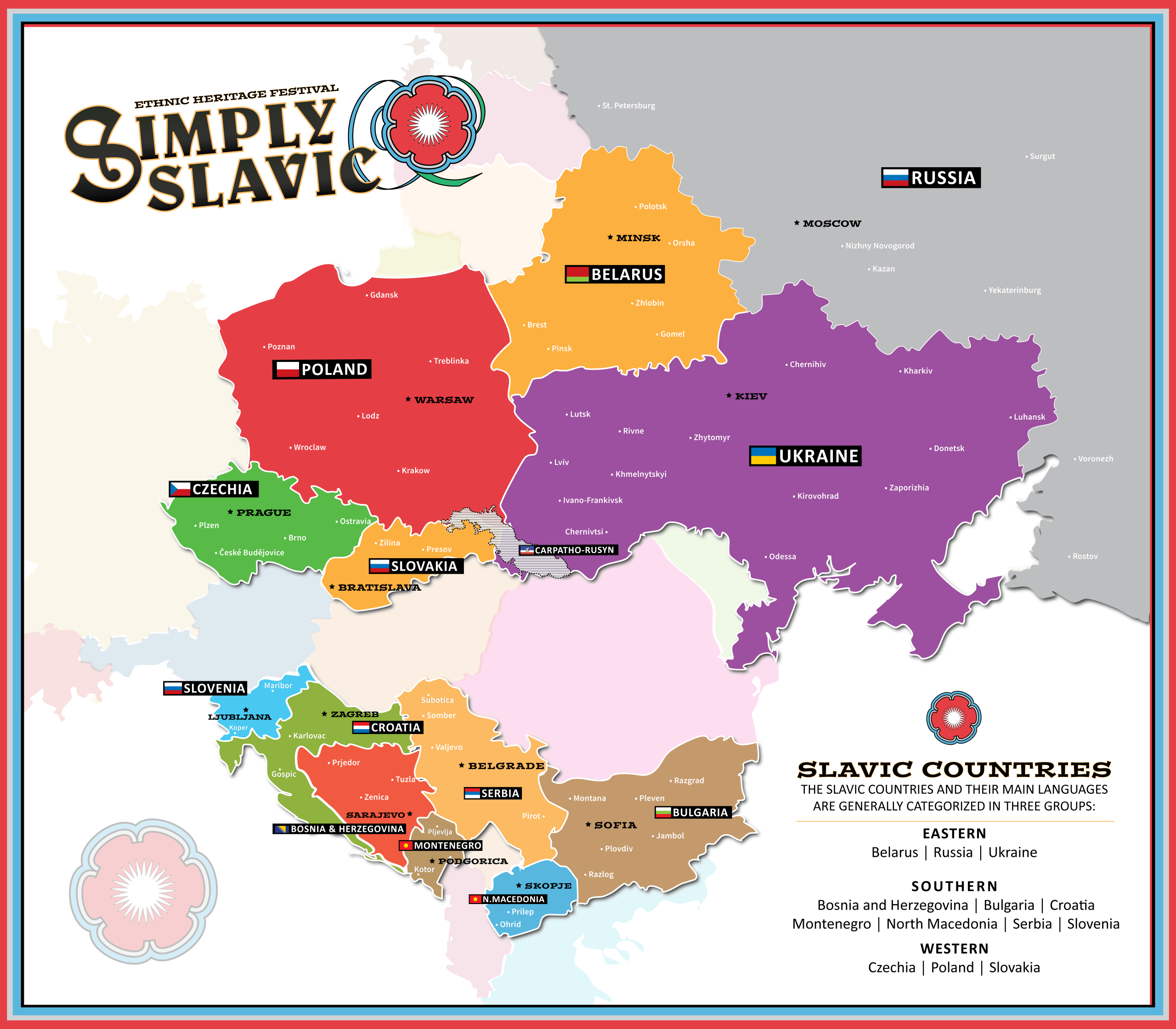 Slavic Countries Map